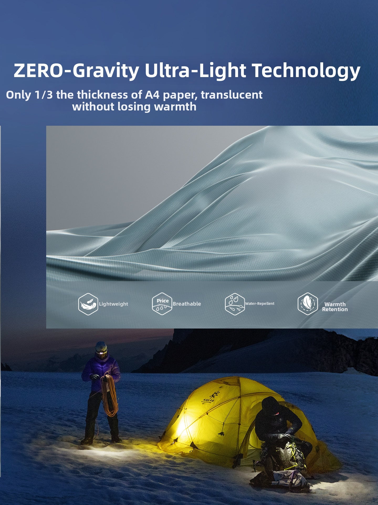 KAILAS 5000GT Down Jacket | 1000-Fill Goose Down, Lightweight & Water-Resistant